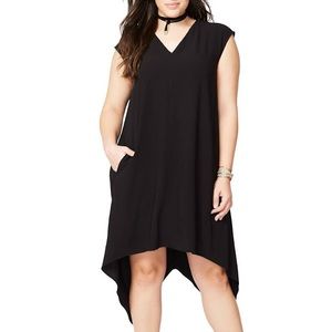 Rachel Roy black tent shift dress, size medium.
